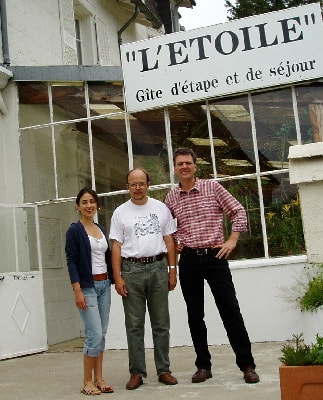 Anna, Svend and Philippe at L'Etoile Guesthouse