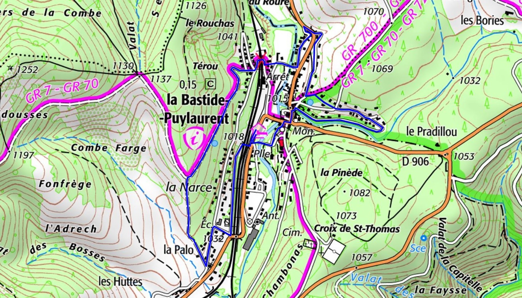 IGN 4km hike at La Bastide-Puylaurent
