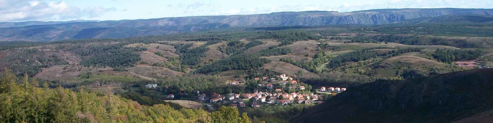 View of the village of Prévenchères in Lozère