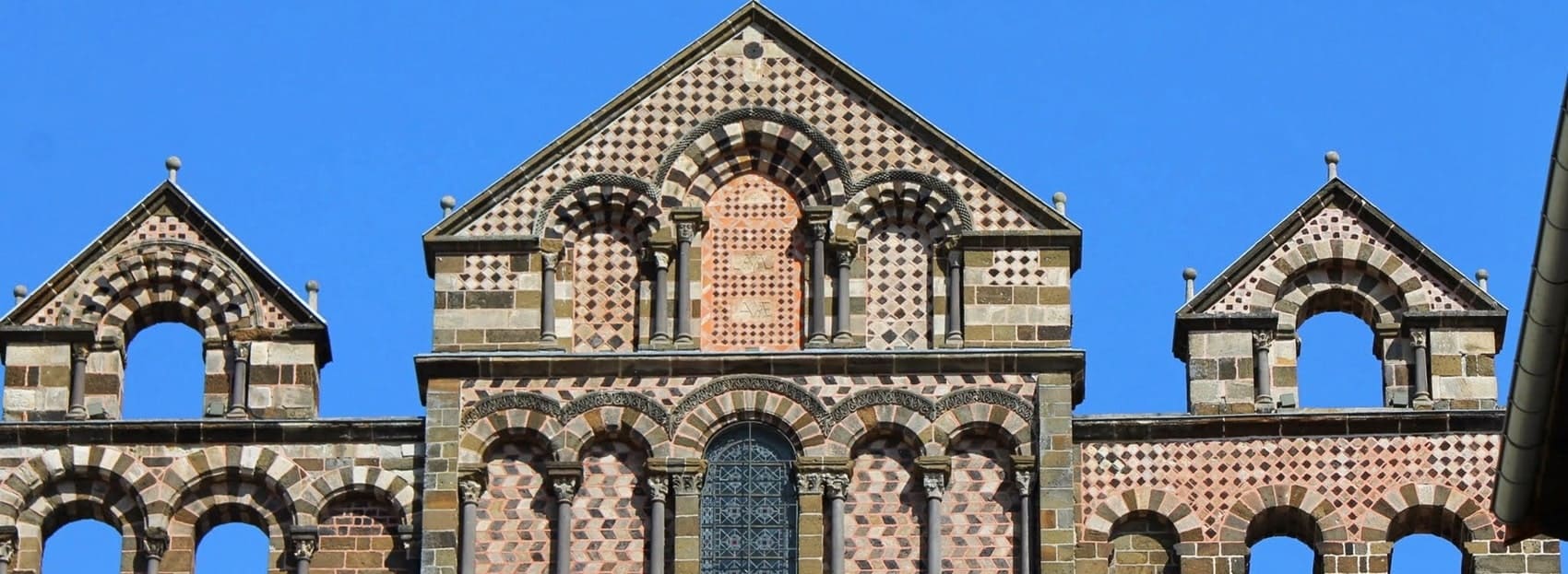 Top of Cathedral Notre-Dame-du-Puy in Haute-Loire