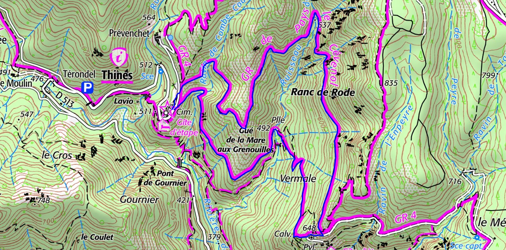 IGN Vandring på 5,5 km i Thines